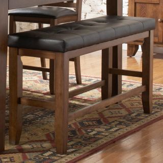 Kai Oak Brown Casual 24 inch Backless Counter Height Bench