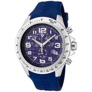 Swiss Legend Mens Eograph Blue Silicone Chronograph Watch