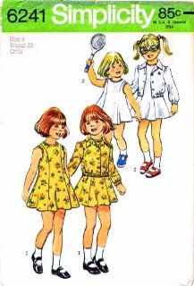 Simplicity 6241 Vintage Sewing Pattern Toddler Girls Dress
