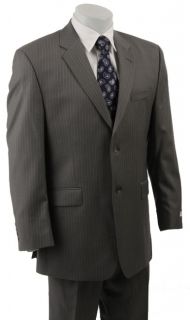 Calvin Klein Mens Pinstripe Wool 2 button Suit