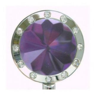 Purple/Silver Bling Crystal Purse Hanger Shoes