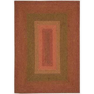 Hand woven Craftworks Braided Sunset Multi Color Rug (23 x 39