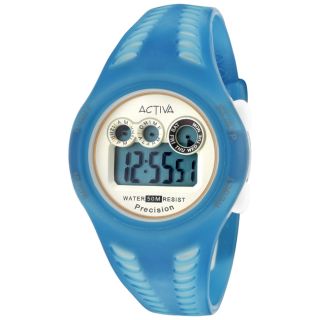 Activa Womens Light Blue & White Plastic Watch