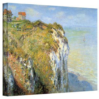 Claude Monet Cliffs Gallery Wrapped Canvas