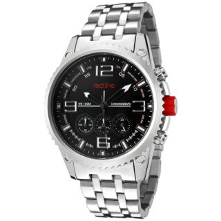 Red Line Mens Boost Black Dial Stainless Steel Chronograph Watch