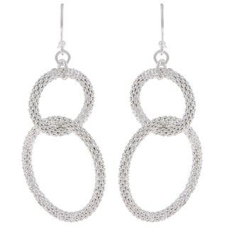 La Preciosa Sterling Silver Interlocking Circle Earrings