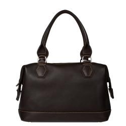 Longchamp Chocolate Leather Satchel Handbag