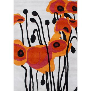 tufted grey tulip floral wool rug 5 x 8 today $ 185 99 sale $ 167 39