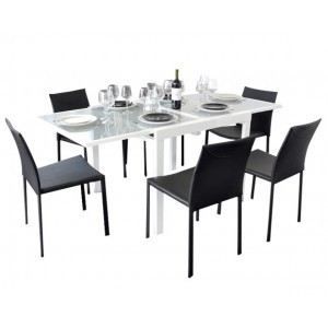 EXTEND Table extensible blanche 90/180cm   Achat / Vente TABLE A
