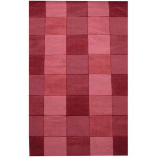 Hand Tufted Wine Tile Wool Rug (5x 8) Today $199.99 Sale $179.99