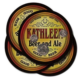 Kathleen Family Name Brand Beer & Ale Drink Coasters   Set