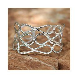 Sterling Silver Siam Forever Cuff Bracelet (Thailand) Today $114.99