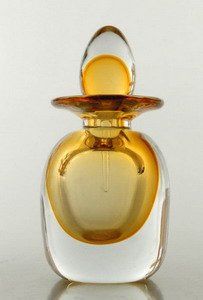 Amber Art Glass Perfume Bottle X146 4
