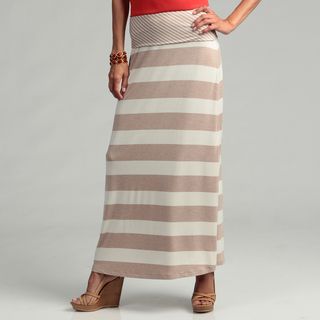 Calvin Klein Womens Striped Maxi Skirt