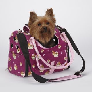 East Side Collection Monkey Business Pink Small Pet Carrier