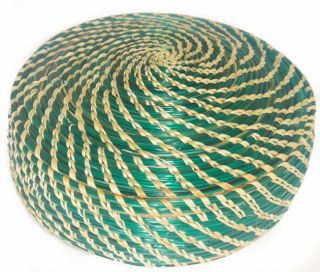 Green Medium Ethiopian Circular Basket (Ethiopia) Today $37.99
