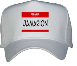 HELLO my name is JAMARION White Hat / Baseball Cap