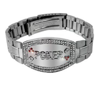 Trademark Silver Elite Poker Bracelet   156 Crystals Poker
