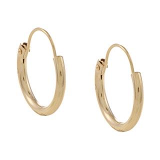Mondevio 14k Gold 10 mm Mini Hoop Earrings