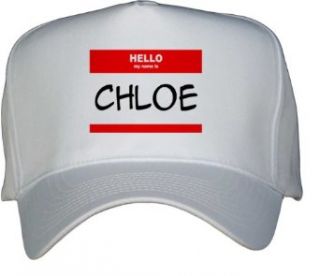 HELLO my name is CHLOE White Hat / Baseball Cap Clothing