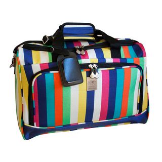Jenni Chan Multi Stripes 18 inch Carry on City Duffel Bag