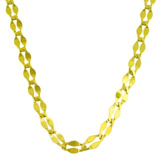 Fremada Gold over Sterling Silver Fancy Flat Curb Necklace Today $69