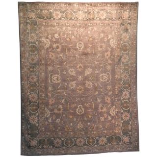 Afghani Hand knotted Oushak Brown Wool Rug (101 x 1210)