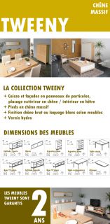 TWEENY Table extensible chêne 165/245cm   Achat / Vente TABLE A