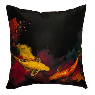 Maxwell Dickson Koi Fish Throw Pillow