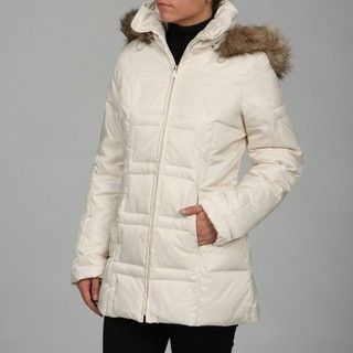 Jones New York Womens Faux fur Hooded Coat FINAL SALE