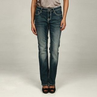 Vigoss Womens Medium Wash Bootcut Embellished pockets Jeans
