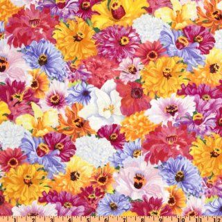 44 Wide Blooming Spring Packed Floral Multi Fabric By