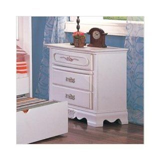 Sophie Romantic White Nightstand by Coaster Furniture