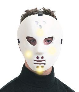 Light Up Goalie Mask Adult Halloween Costume Accessory
