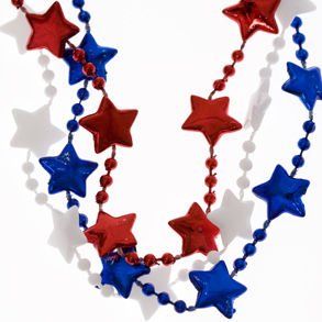 Patriotic Star Bead Necklaces Toys & Games