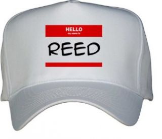HELLO my name is REED White Hat / Baseball Cap Clothing