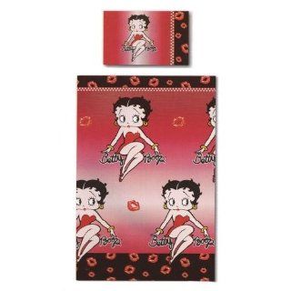 Betty Boop Red Black Duvet/Quilt Cover Bedding Set (Twin