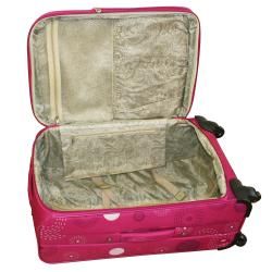 American Flyer Pink Fireworks 5 piece Spinner Luggage Set
