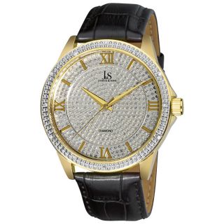 men s diamond quartz strap watch msrp $ 495 00 today $ 106 99 off