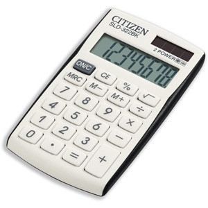 Citizen Calculatrice ultra compacte SLD322BK Blanc   Achat / Vente