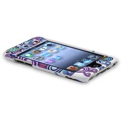 Flower Vine Rubber Coated Case for Apple iPod Touch Generation 4