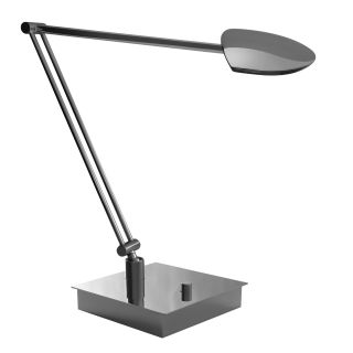 Mondoluz Pelle 1 light Chromium Double Arm Table Lamp Today $205.99