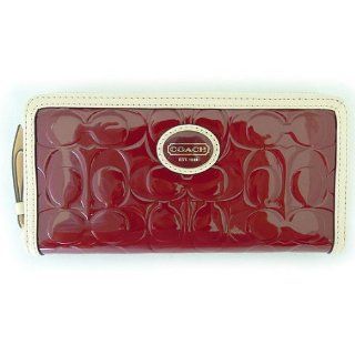 Coach 47859 Turnlock Embossed Patent Leather Accordion Zip Around