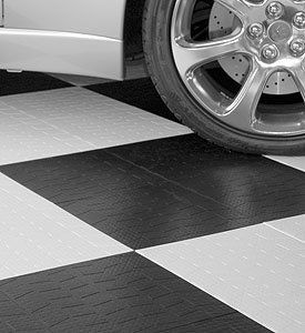 Garage Floor Tiles Tire Tread Black  