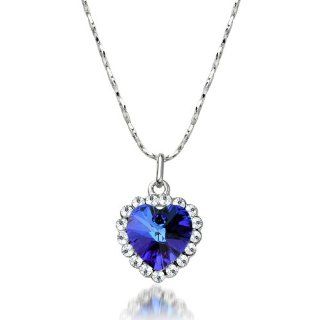 Crystal Titanic Heart of the Ocean Pendant Necklace