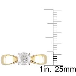 Miadora 14k Gold 1ct TDW Certified Diamond Solitaire Ring (G H, SI1