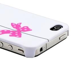 White/ Bird Cage Snap on Rubber Coated Case for Apple iPhone 4/ 4S