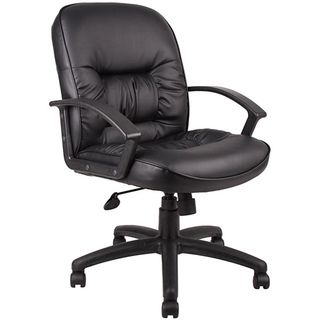 Boss Mid back LeatherPlus Bonded Leather Task Chair
