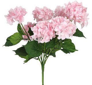 Hydrangea Silk Wedding Bouquet Bush   Soft Pink #170