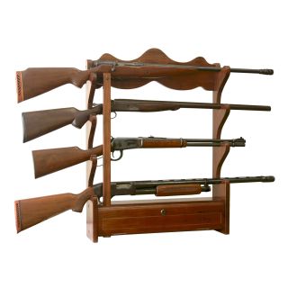 Brown Cherry Wood 4 gun Wall Rack Compare $119.00 Today $59.99 Save
